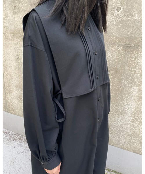 MLI'A（エムリア）の「レイヤーロングシャツ／ワンピース（ワンピース・レディース・グリーン/ブラック/ライトベージュ・M）」の18枚目の写真