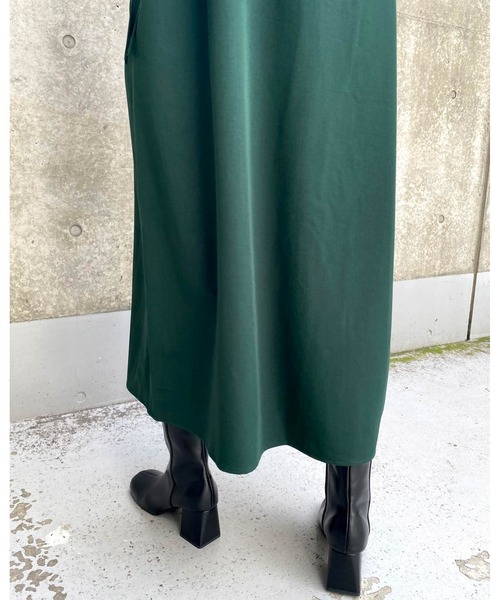 MLI'A（エムリア）の「レイヤーロングシャツ／ワンピース（ワンピース・レディース・グリーン/ブラック/ライトベージュ・M）」の11枚目の写真