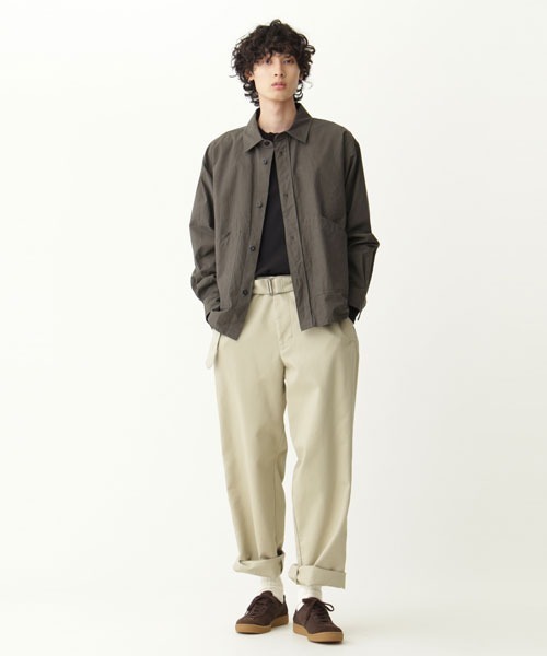 新品タグ MHL. ワイドパンツ SOFT DENSE COTTON 黒 M 2 earth_eco_loco ワイドパンツ レディース 8分丈 9番手リネン 麻
