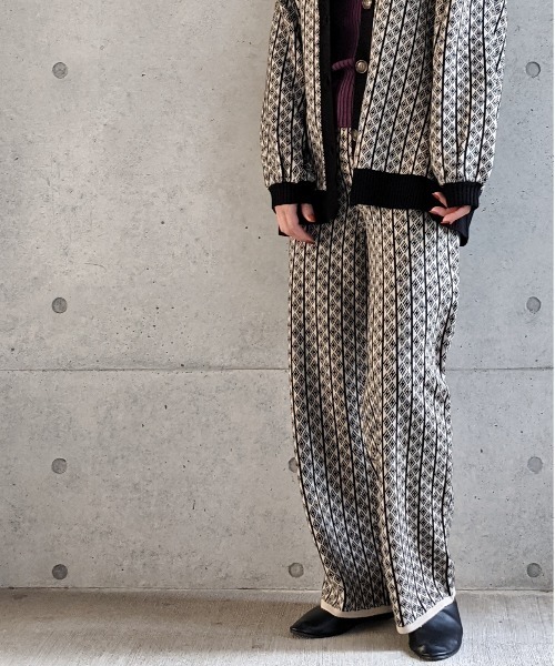 Per sist ence(パーシエンス)の「Per sist ence/パーシエンス ジャカードニットパンツ(その他パンツ・レディース・ベージュ/ブラック/ブラウン・FREE)」の13枚目の写真