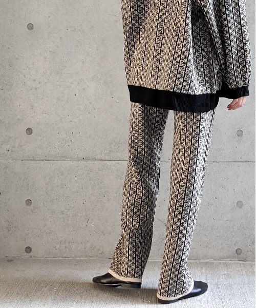 Per sist ence(パーシエンス)の「Per sist ence/パーシエンス ジャカードニットパンツ(その他パンツ・レディース・ベージュ/ブラック/ブラウン・FREE)」の17枚目の写真