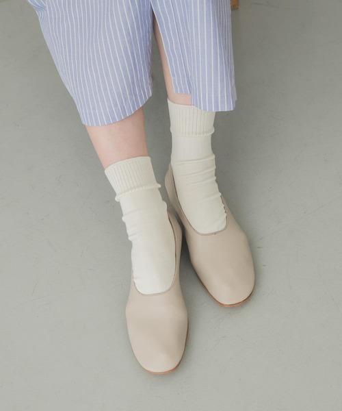 かぐれ（カグレ）の「シルクリブソックス（ソックス/靴下・レディース・ベージュ系その他/グリーン系その他/ブラック/ダークグレー/アイボリー・FREE）」の7枚目の写真