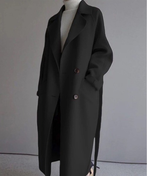 ルーズミドル丈ウールコート