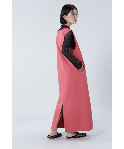 ROSE BUD（ローズバッド）の「Vネックジャンパースカート（ワンピース・レディース・ブラック/ピンク・FREE）」の8枚目の写真