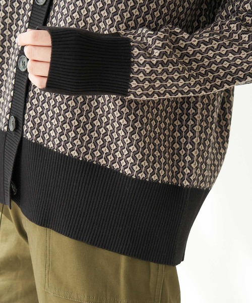 ROPE' PICNIC（ロペピクニック）の「【セットアップ対応】【アンチピリング】ジャガードカーディガン（カーディガン/ボレロ・レディース・グレー系その他/イエロー系その他3・38）」の7枚目の写真