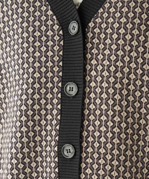 ROPE' PICNIC（ロペピクニック）の「【セットアップ対応】【アンチピリング】ジャガードカーディガン（カーディガン/ボレロ・レディース・グレー系その他/イエロー系その他3・38）」の8枚目の写真