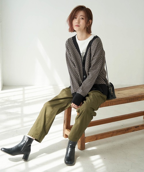 ROPE' PICNIC（ロペピクニック）の「【セットアップ対応】【アンチピリング】ジャガードカーディガン（カーディガン/ボレロ・レディース・グレー系その他/イエロー系その他3・38）」の12枚目の写真