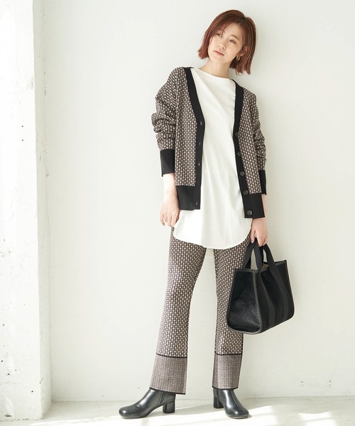 ROPE' PICNIC（ロペピクニック）の「【セットアップ対応】【アンチピリング】ジャガードカーディガン（カーディガン/ボレロ・レディース・グレー系その他/イエロー系その他3・38）」の13枚目の写真