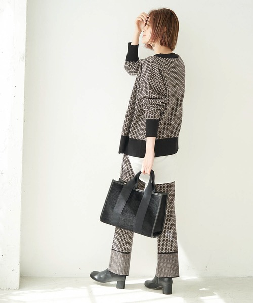 ROPE' PICNIC（ロペピクニック）の「【セットアップ対応】【アンチピリング】ジャガードカーディガン（カーディガン/ボレロ・レディース・グレー系その他/イエロー系その他3・38）」の14枚目の写真