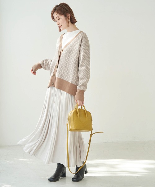 ROPE' PICNIC（ロペピクニック）の「【セットアップ対応】【アンチピリング】ジャガードカーディガン（カーディガン/ボレロ・レディース・グレー系その他/イエロー系その他3・38）」の15枚目の写真