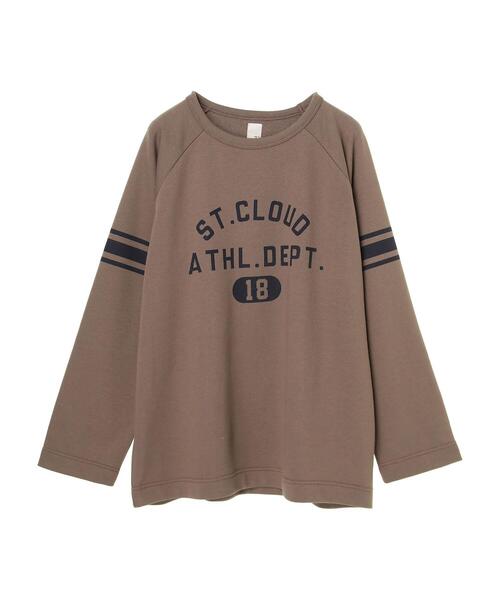 SEVENDAYS=SUNDAY（セブンデイズサンデイ）の「裏毛ラグランプリントロンTEE　＊（Tシャツ/カットソー・レディース・パープル/ネイビー/オフホワイト/ブラウン/アイボリー/イエロー・M/L）」の22枚目の写真