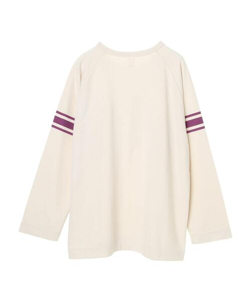 SEVENDAYS=SUNDAY（セブンデイズサンデイ）の「裏毛ラグランプリントロンTEE　＊（Tシャツ/カットソー・レディース・パープル/ネイビー/オフホワイト/ブラウン/アイボリー/イエロー・M/L）」の12枚目の写真