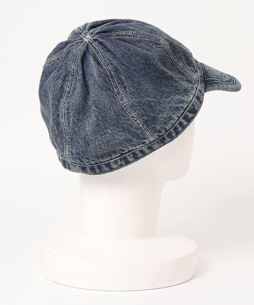 HOUSTON（ヒューストン）の「HOUSTON/ヒューストン　DENIM ARMY CAP（キャップ・メンズ・インディゴブルー/ダークインディゴブルー・FREE）」の10枚目の写真