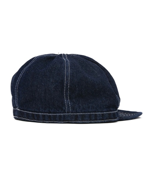 HOUSTON（ヒューストン）の「HOUSTON/ヒューストン　DENIM ARMY CAP（キャップ・メンズ・インディゴブルー/ダークインディゴブルー・FREE）」の7枚目の写真