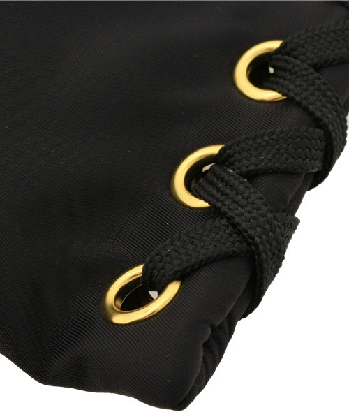 WEGO（ウィゴー）の「WEGO/レースアップクラッチバッグ（クラッチバッグ・レディース・ブラック/カーキ・FREE）」の8枚目の写真