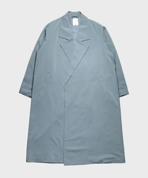 NIDO（ニド）の「ビッグラベルコート（ステンカラーコート・メンズ・ライトブルー/ブラック/ベージュ・M/L）」の10枚目の写真