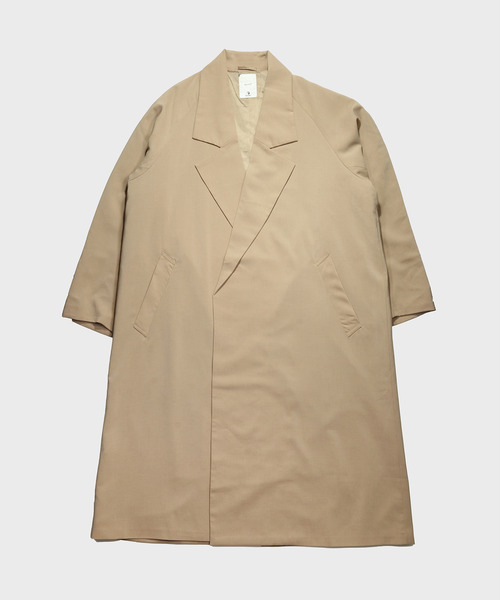 NIDO（ニド）の「ビッグラベルコート（ステンカラーコート・メンズ・ライトブルー/ブラック/ベージュ・M/L）」の5枚目の写真