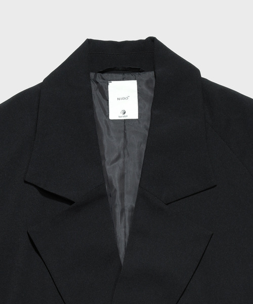 NIDO（ニド）の「ビッグラベルコート（ステンカラーコート・メンズ・ライトブルー/ブラック/ベージュ・M/L）」の14枚目の写真