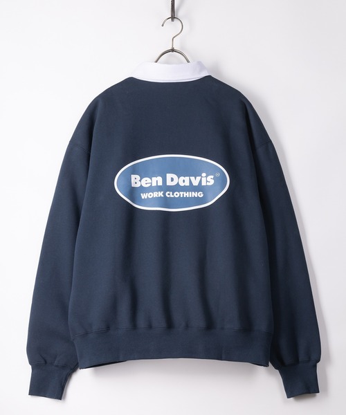 BEN DAVIS(ベンデイビス)の「【BENDAVIS/ベンデイビス】ヘビーウェイトクレリックスウェット/トレーナー/裏起毛(スウェット・メンズ・ブラック/ベージュ/ネイビー/グリーン・M/L/XL)」の4枚目の写真