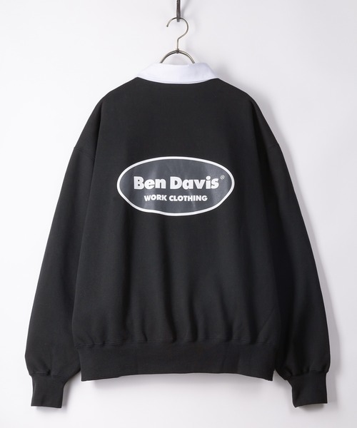 BEN DAVIS(ベンデイビス)の「【BENDAVIS/ベンデイビス】ヘビーウェイトクレリックスウェット/トレーナー/裏起毛(スウェット・メンズ・ブラック/ベージュ/ネイビー/グリーン・M/L/XL)」の1枚目の写真