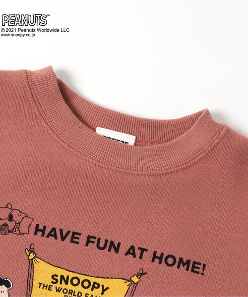 PEANUTS(ピーナッツ)の「PEANUTS 3柄モチーフトレーナー(スヌーピー)(スウェット・キッズ・グリーン/ピンク/オフホワイト・110/80/90/100/120/130)」の9枚目の写真