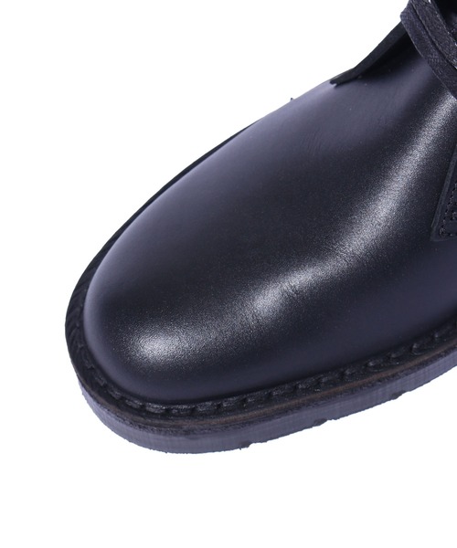 SOLOVAIR(ソロヴェアー)の「SOLOVAIR/ソロヴェアー 2EYE CHUKKA BOOT チャッカブーツ グットイヤーウェルト製法 2アイレット(ブーツ・メンズ・ブラック・8/7/9)」の6枚目の写真
