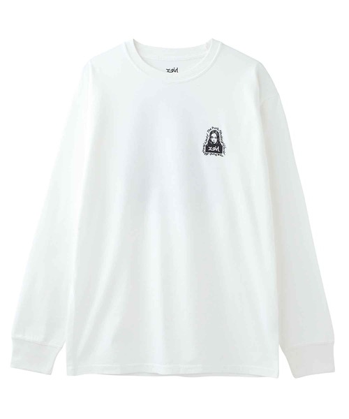 X-girl（エックスガール）の「MESSAGE FACE L/S TEE（Tシャツ/カットソー・レディース・ホワイト/ブラック/ピンク/ライトグリーン・S/M/L/XL）」の17枚目の写真