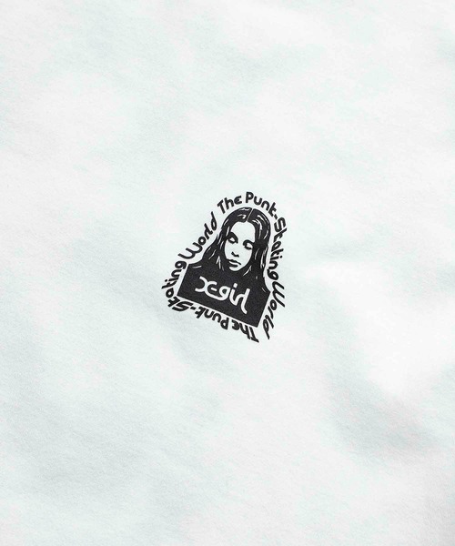 X-girl（エックスガール）の「MESSAGE FACE L/S TEE（Tシャツ/カットソー・レディース・ホワイト/ブラック/ピンク/ライトグリーン・S/M/L/XL）」の16枚目の写真