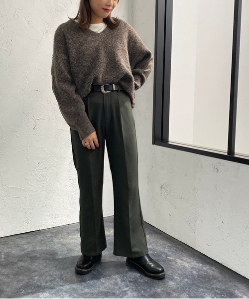 apres jour mignon(アプレジュールミニョン)の「ミックスブークレーニット【ZOZOTOWN限定アイテム】(ニット/セーター・レディース・パープル/ブルー/ブラウン系その他・X-LARGE/フリー)」の12枚目の写真