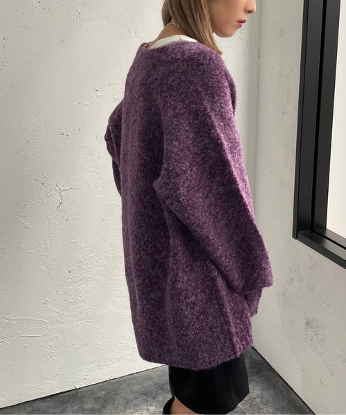 apres jour mignon(アプレジュールミニョン)の「ミックスブークレーニット【ZOZOTOWN限定アイテム】(ニット/セーター・レディース・パープル/ブルー/ブラウン系その他・X-LARGE/フリー)」の11枚目の写真