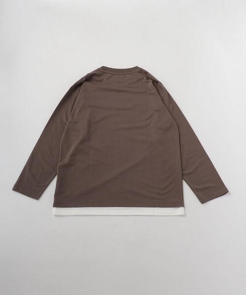 UNITED ARROWS LTD. OUTLET（ユナイテッドアローズアウトレット）の「＜A DAY IN THE LIFE＞ KANGOL フェイクレイヤード カットソー（Tシャツ/カットソー・メンズ・モカ/ナチュラル/オリーブ・S/L/M）」の4枚目の写真