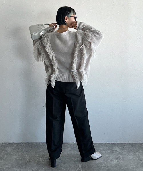 PAGEBOY(ページボーイ)の「CORE / ダッドタックパンツ(スラックス・レディース・ブラック/ベージュ・S/M)」の13枚目の写真