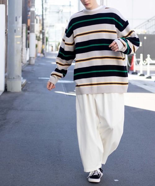 WEGO（ウィゴー）の「WEGO/TR裏起毛2タックボリュームスラックス（スラックス・メンズ・オフホワイト/ベージュ・MEDIUM/LARGE）」の21枚目の写真