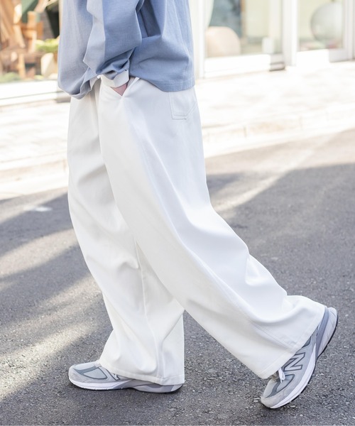 WEGO（ウィゴー）の「WEGO/TR裏起毛2タックボリュームスラックス（スラックス・メンズ・オフホワイト/ベージュ・MEDIUM/LARGE）」の9枚目の写真