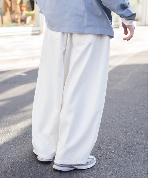 WEGO（ウィゴー）の「WEGO/TR裏起毛2タックボリュームスラックス（スラックス・メンズ・オフホワイト/ベージュ・MEDIUM/LARGE）」の10枚目の写真