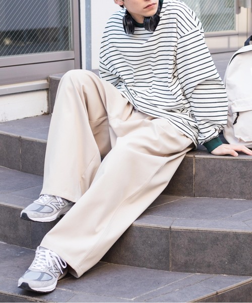 WEGO（ウィゴー）の「WEGO/TR裏起毛2タックボリュームスラックス（スラックス・メンズ・オフホワイト/ベージュ・MEDIUM/LARGE）」の15枚目の写真