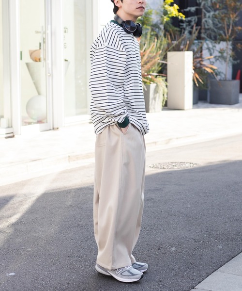 WEGO（ウィゴー）の「WEGO/TR裏起毛2タックボリュームスラックス（スラックス・メンズ・オフホワイト/ベージュ・MEDIUM/LARGE）」の13枚目の写真