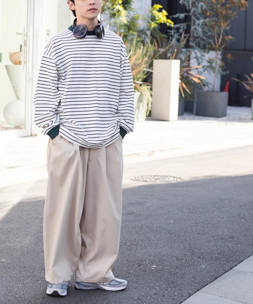 WEGO（ウィゴー）の「WEGO/TR裏起毛2タックボリュームスラックス（スラックス・メンズ・オフホワイト/ベージュ・MEDIUM/LARGE）」の14枚目の写真