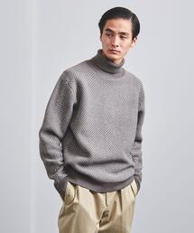 UNITED ARROWS | <UNITED ARROWS> ビッグ ヘリンボーン タートルネック ニット(ニット/セーター)