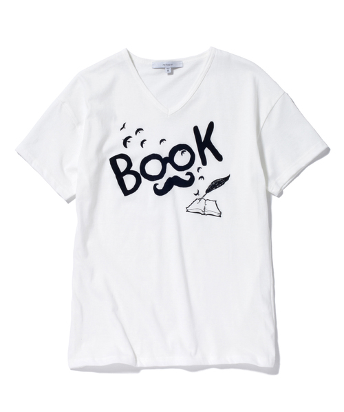 rehacer(レアセル)の「Book Life(Tシャツ/カットソー・メンズ・ホワイト/ブラック/チャコールグレー/ネイビー/ブルーグリーン/ワインレッド・MEDIUM/SMALL/LARGE/X-LARGE)」の2枚目の写真