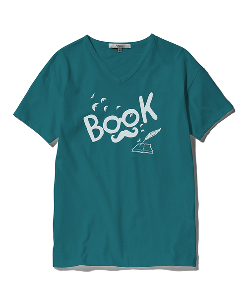 rehacer(レアセル)の「Book Life(Tシャツ/カットソー・メンズ・ホワイト/ブラック/チャコールグレー/ネイビー/ブルーグリーン/ワインレッド・MEDIUM/SMALL/LARGE/X-LARGE)」の5枚目の写真