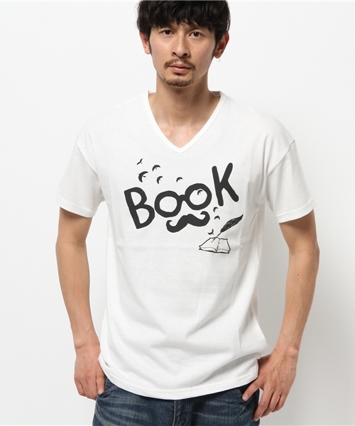 rehacer(レアセル)の「Book Life(Tシャツ/カットソー・メンズ・ホワイト/ブラック/チャコールグレー/ネイビー/ブルーグリーン/ワインレッド・MEDIUM/SMALL/LARGE/X-LARGE)」の14枚目の写真