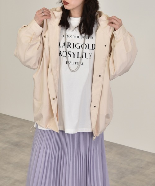 w closet（ダブルクローゼット）の「袖取り外しマウンテンパーカー（マウンテンパーカー・レディース・パープル/ライトベージュ・FREE）」の8枚目の写真