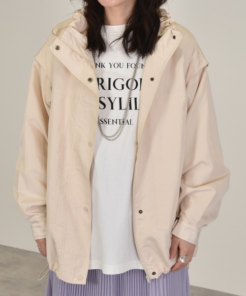 w closet（ダブルクローゼット）の「袖取り外しマウンテンパーカー（マウンテンパーカー・レディース・パープル/ライトベージュ・FREE）」の12枚目の写真