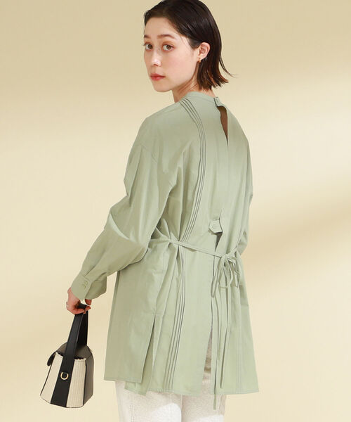 Ray BEAMS（レイビームス）の「Ray BEAMS / バック オープン タック ブラウス（シャツ/ブラウス・レディース・ホワイト/ブラック/ミント・ONE SIZE）」の13枚目の写真