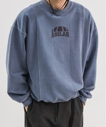 ANGLAN | ANGLAN-Pigment Washed Sweat Shirt/アングラン ピグメントウォッシュスウェット(スウェット)