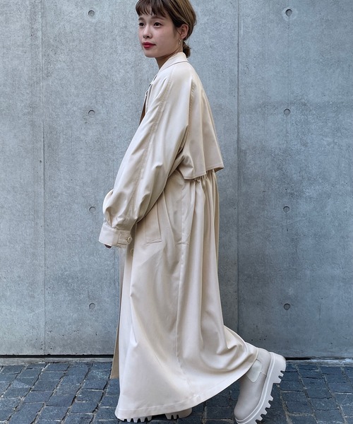 w closet（ダブルクローゼット）の「トレンチコート（トレンチコート・レディース・ライトベージュ/キナリ・FREE）」の3枚目の写真