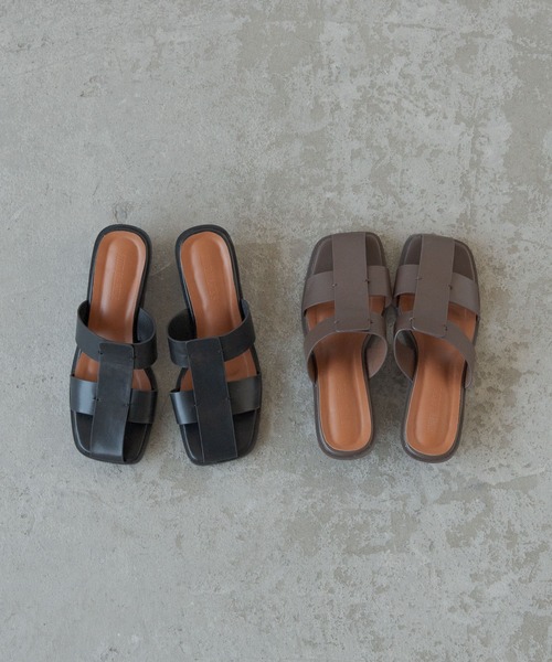 Aunt Marie's（アントマリーズ）の「センターラインフェイクレザーサンダル（サンダル・レディース・ブラック/ブラウン・L/M/S）」の17枚目の写真