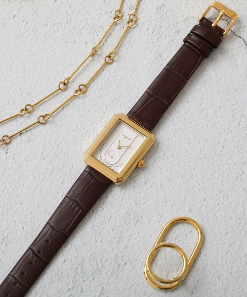 Ungrid（アングリッド）の「【ungrid/アングリッド】シグネチャー オクタゴンフェイス 腕時計（アナログ腕時計・レディース・ブラック/シルバー/グリーン/ブラック系その他/ブラウン系その他/キャメル・FREE）」の4枚目の写真