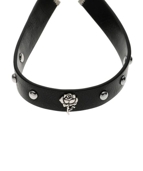 EATME（イートミー）の「クロスローズフェイクレザーチョーカー（チョーカー・レディース・ブラック・FREE）」の5枚目の写真